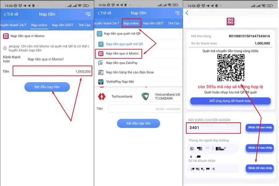nạp tiền sodo casino qua ví điện tử